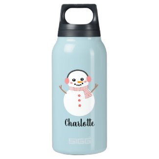 Personalized Snowwoman Insulated Water Bottle