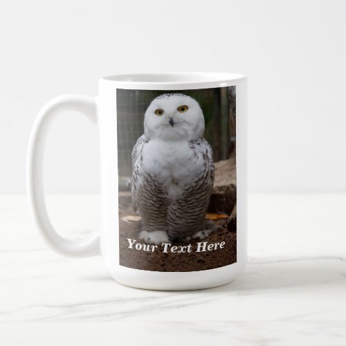 Personalized Snowy Owl Photo Mug