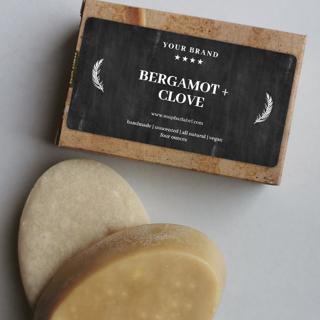 Personalized Soap Label Black Chalkboard Sticker (Creator Uploaded)