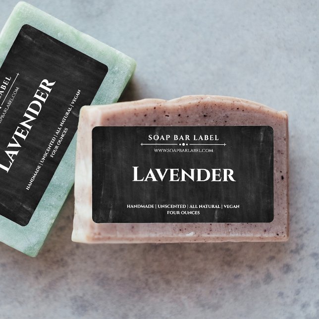 Personalized Soap Label Black Chalkboard Sticker (Creator Uploaded)