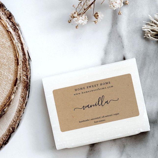 Personalized Soap Label Kraft Background Sticker (Creator Uploaded)