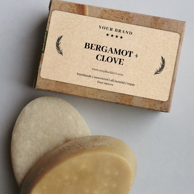 Personalized Soap Label Kraft Background Sticker (Creator Uploaded)