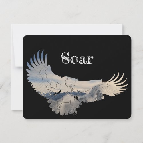 Personalized Soaring Eagle Thank You Card