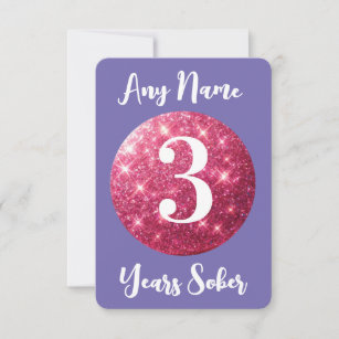 Personalized Sober Birthday Card Any Name 