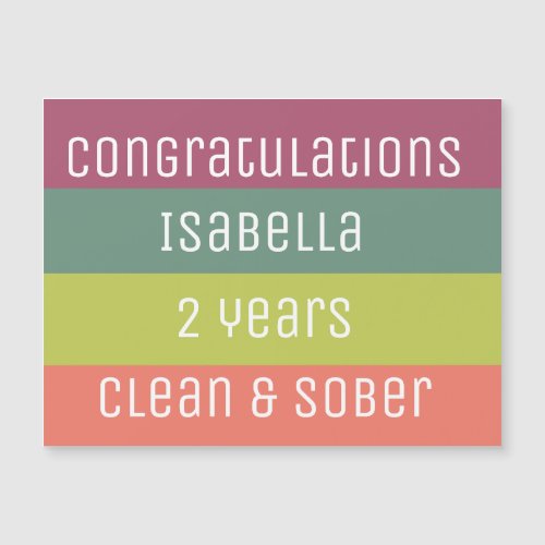 personalized sobriety 12 step recovery custom card