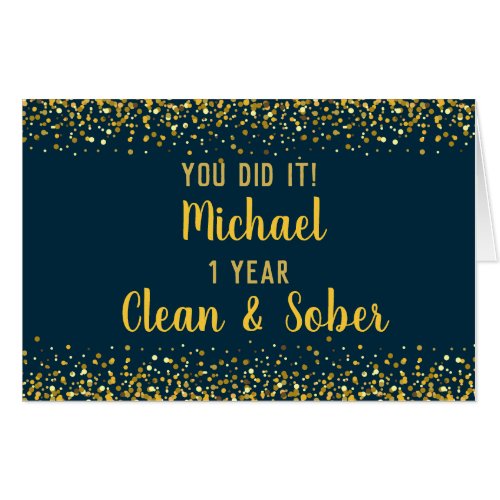 Personalized Sobriety Anniversary 12 step birthday Card