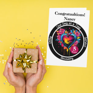 Personalized Sobriety Milestone Card