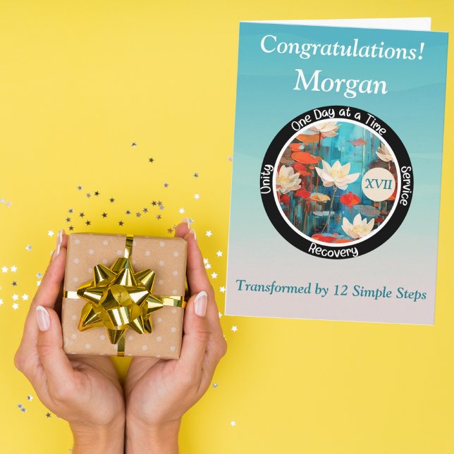 Personalized Sobriety Milestone Card (Creator Uploaded)