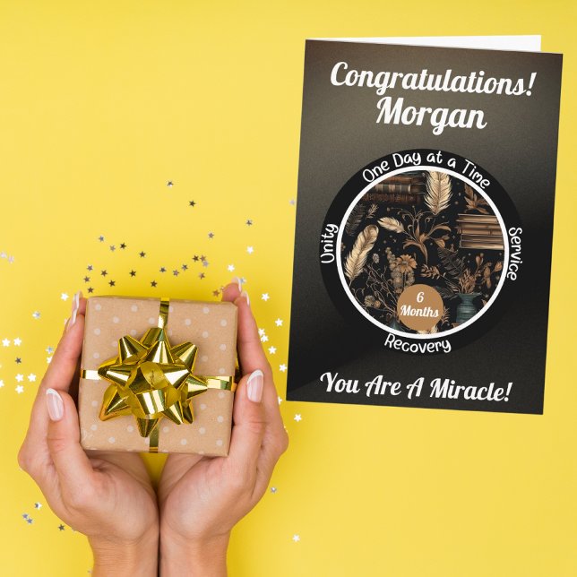 Personalized Sobriety Milestone Card - Book Lover (Creator Uploaded)
