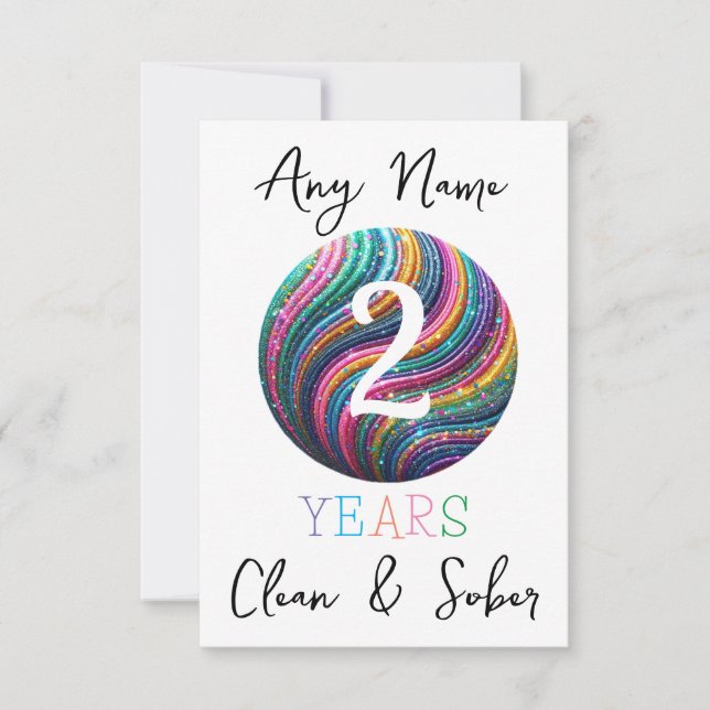 Personalized Sobriety Sober Birthday Anniversary  (Front)