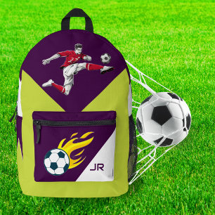 Personalized Soccer Back-to-School Monogram Boys Printed Backpack