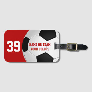 Personalized Soccer Bag Tags, Your Text and Colors Luggage Tag