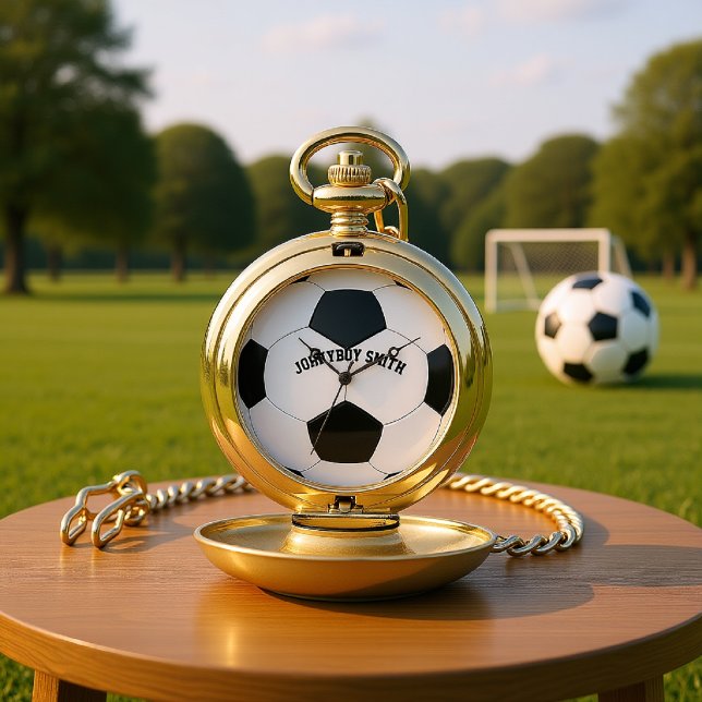 Personalized soccer ball 2 pocket watch (Creator Uploaded)