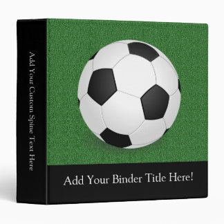 Personalized Soccer Ball 3 Ring Binder