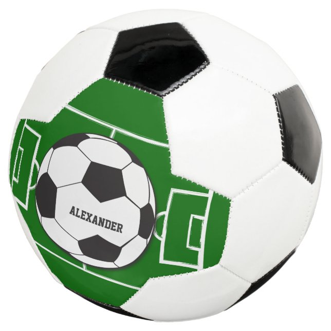 Personalized Soccer Ball and Field (Three Quarter)