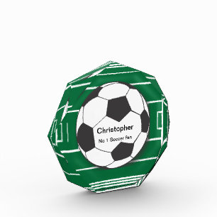 Personalized Soccer ball and field Award