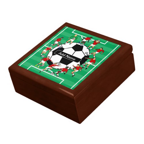 Personalized soccer ball and players gift box