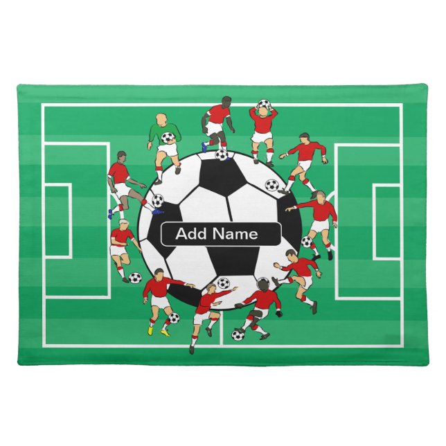 Personalized soccer ball and players placemat (Front)