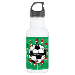 Personalized soccer ball and players water bottle
