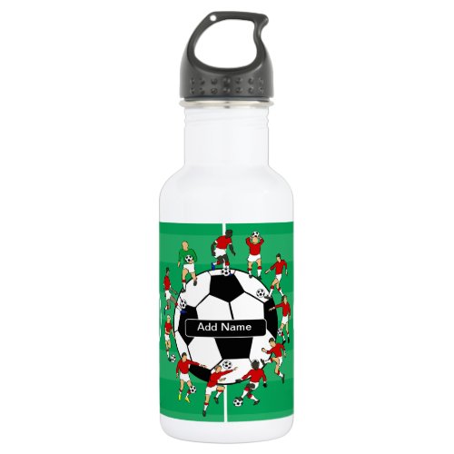 Personalized soccer ball and players water bottle