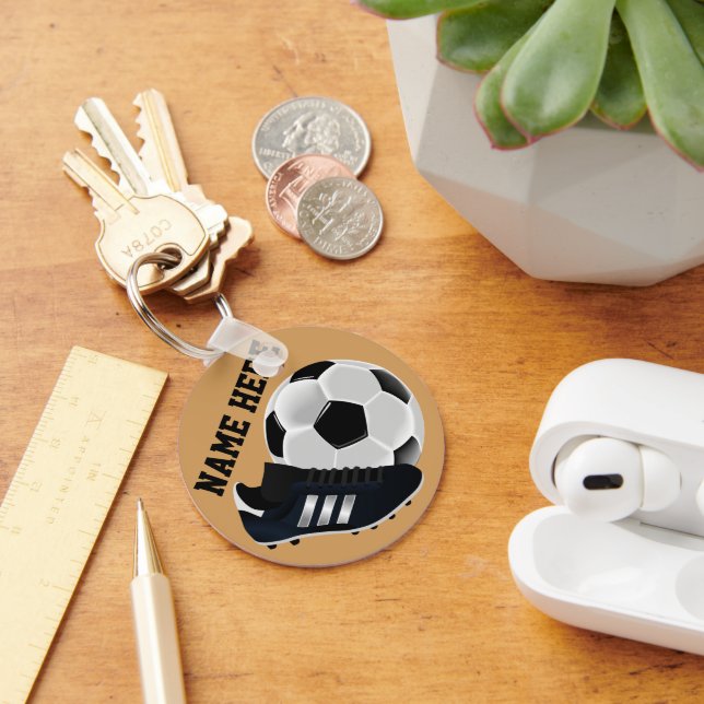 Personalized Soccer Ball and shoe Gifts Keychain (Desk)