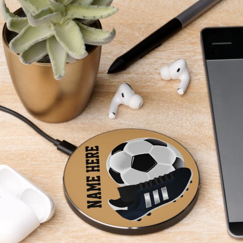Personalized Soccer Ball and shoe Gifts  Wireless Charger