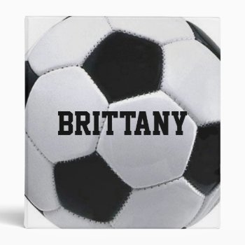 Personalized Soccer Ball Binder by Baysideimages at Zazzle