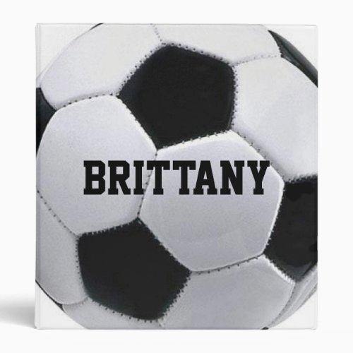 Personalized Soccer Ball Binder