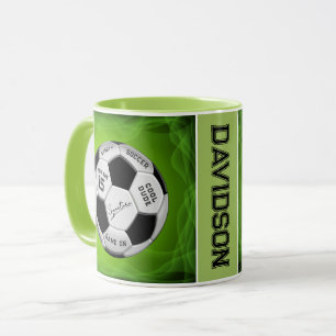 Personalized Soccer Ball Birthday Age Name Text Mug