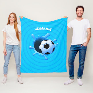 Personalized Soccer Ball Blanket