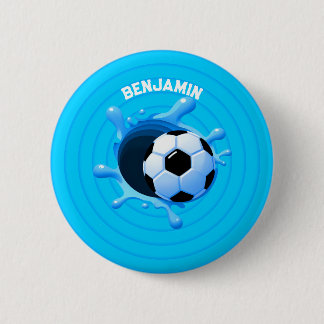 Personalized Soccer Ball Button