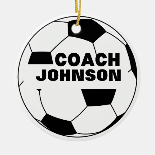 Personalized Soccer Ball Coach Ornament