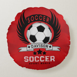 Personalized Soccer Ball Design   For Sport Lovers Round Pillow