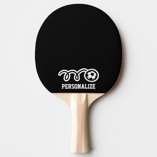 Personalized soccer ball design ping pong paddle (Front)