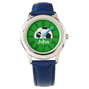 Personalized Soccer ball, football fan kids watch