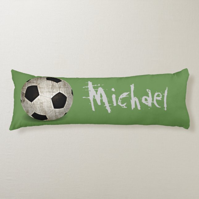 Personalized Soccer Ball Fun Body Pillow (Front)