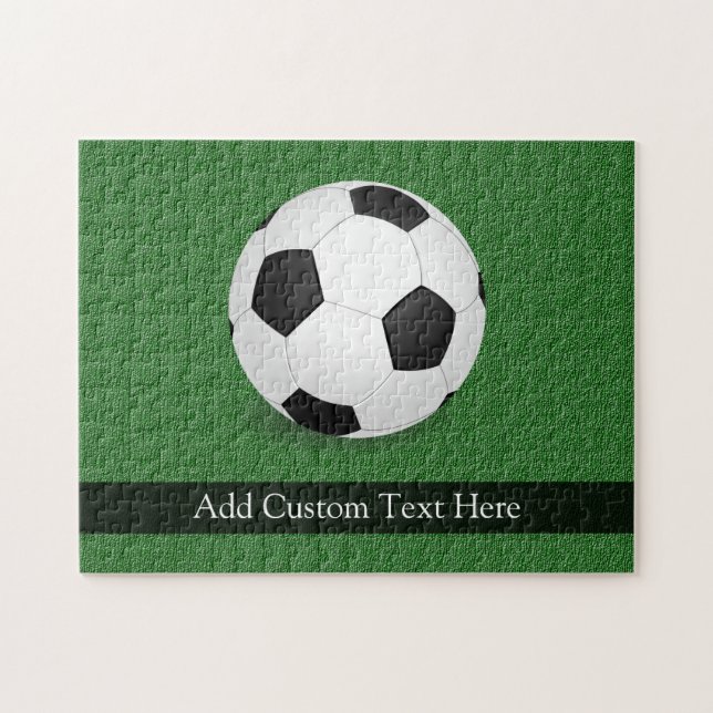 Personalized Soccer Ball Jigsaw Puzzle (Horizontal)