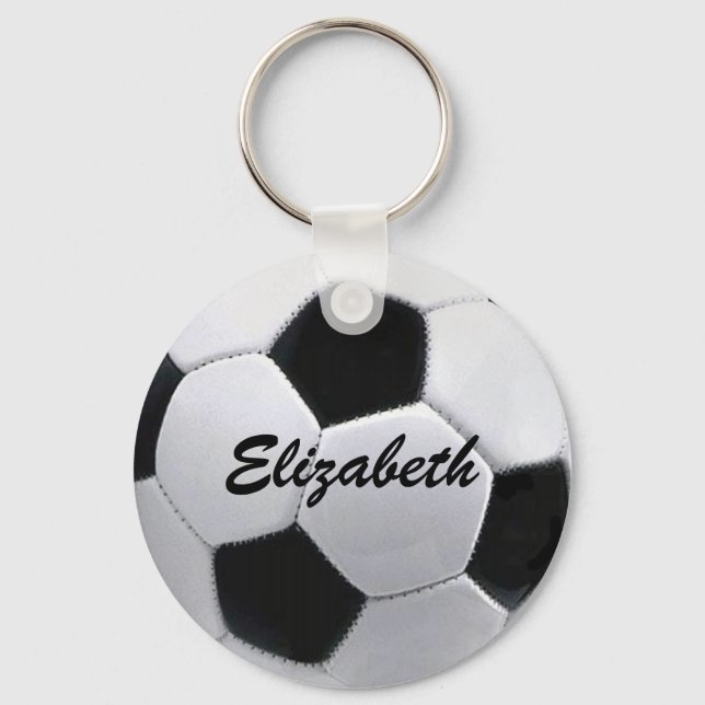 Personalized Soccer Ball Keychain (Front)