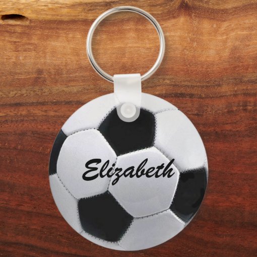 Personalized Soccer Ball Keychain Zazzle