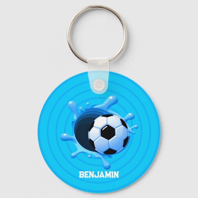 Personalized Soccer Ball Keychain (Front)