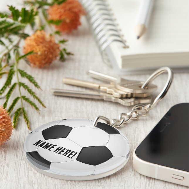 Personalized Soccer Ball Keychain (Front Right)