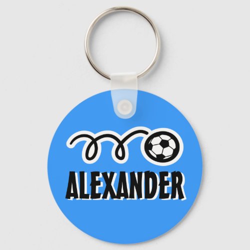 Personalized soccer ball keychain for kids name