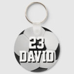 Personalized Soccer Ball Keychain Name And Number at Zazzle