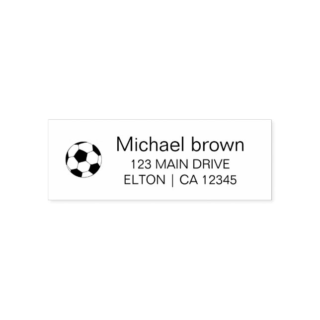 Personalized Soccer ball logo Self-inking Stamp (Design)