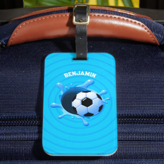Personalized Soccer Ball Luggage Tag