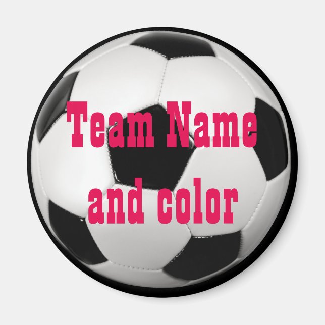 Personalized Soccer Ball Magnet (Front)