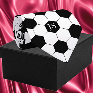 Personalized Soccer Ball Monogram Neck Tie