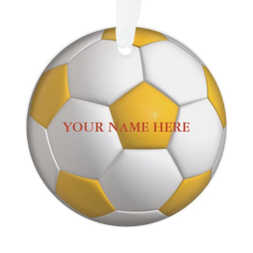 Personalized Soccer Ball Name Christmas Ornament