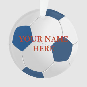 Personalized Soccer Ball Name Christmas Ornament