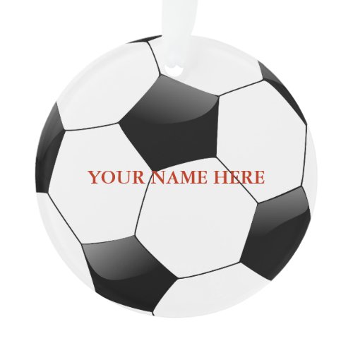Personalized Soccer Ball Name Christmas Ornament